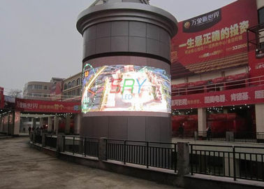 China 10mm runde gebogene LED Schirme, hohe Helligkeit farbenreiche LED-Anzeige im Freien fournisseur