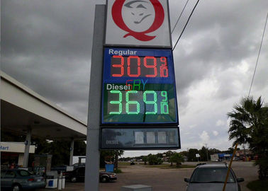 China Bewegliche Nachrichtenanzeige Tankstelle-Digital LED, LED-Ölpreis-Zeichen 8&quot; 10&quot; 12&quot; 16&quot; 18&quot; 20&quot; 24&quot; fournisseur