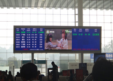 Örtlich festgelegte LED-Innenanzeige WIFI-/3G P10 RGB für Flughafen/Station, farbenreicher LED-Schirm fournisseur