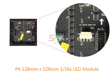 P4 128mm x 128mm Innen-LED-Anzeigen-Modul 1/16s MIT schwarzer LED fournisseur